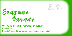 erazmus varadi business card